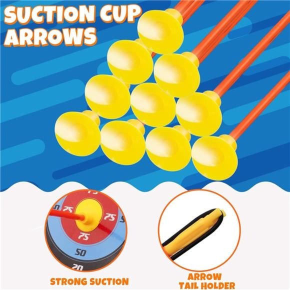 Detachable Kids Bow and Arrow Toy 2 Sets, LED Light Up Archery Toys with Arrows - Picture 5 of 6